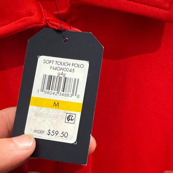 Nautica Jeans Red Polo Shirt Men’s Medium NWT Classic Fit - Picture 4 of 5